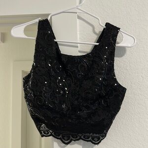 Black sequin top